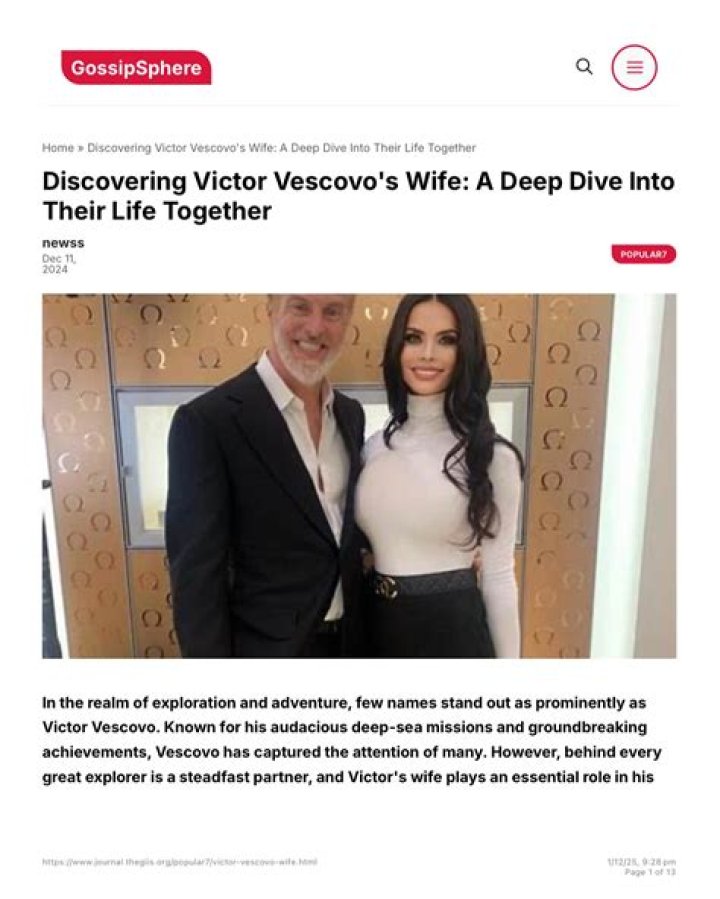 Victor Vescovo Wife: Unpacking His Relationship Status and Connection with Monika