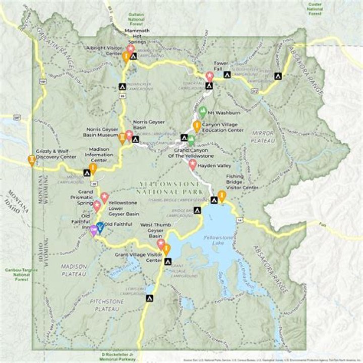 Your Essential Yellowstone Park Map with Attractions: A Visitor's Guide